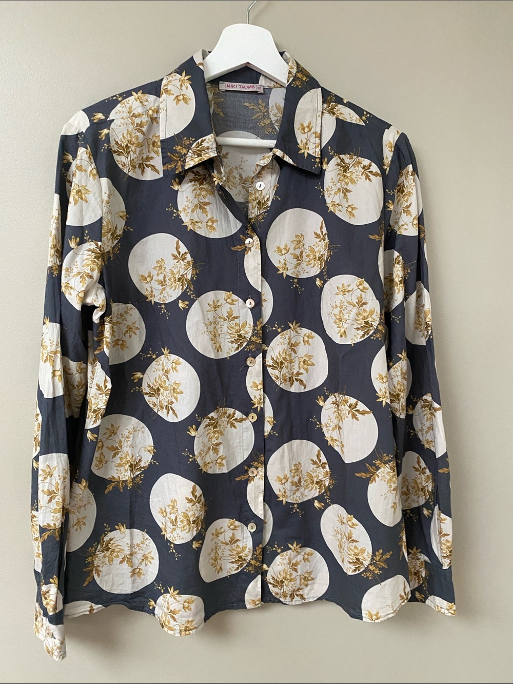 MIKI THUMB liberty cotton classic shirt size XL
